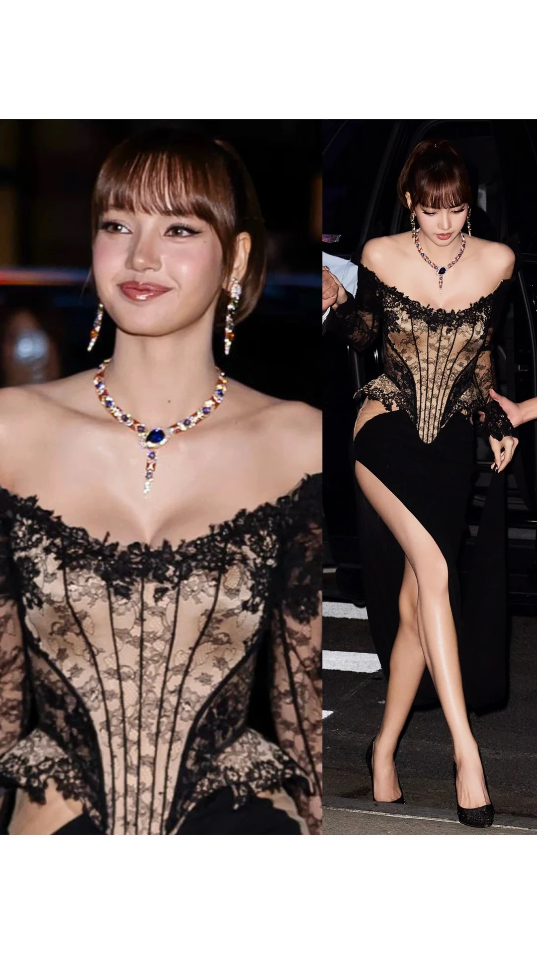 Lisa宝格丽晚宴，这套暗黑哥特近期最佳🖤