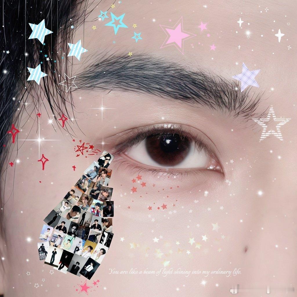 #张凌赫[超话]#我想成为你眼角的一颗痣，沉默地陪伴，安静地见证。见证你笑时的璀璨，也拥抱你哭时的脆弱。​