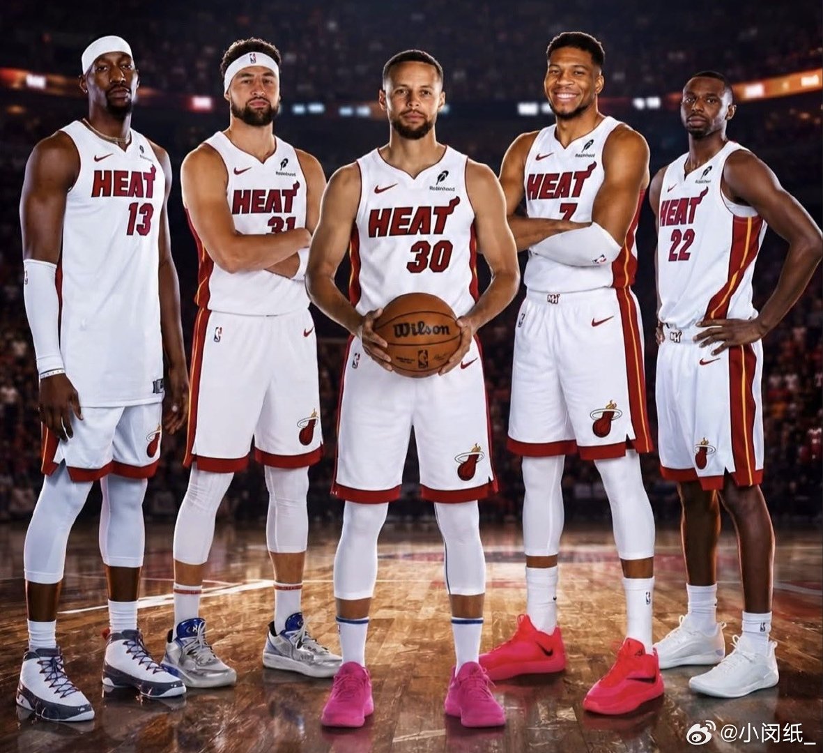 [超话]热火媒体The HEAT Realm今日更新社媒，对勇士球星库...