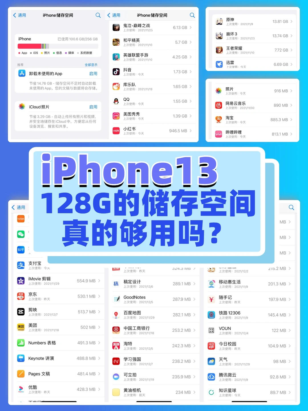 iPhone的128G储存空间真的够用吗？