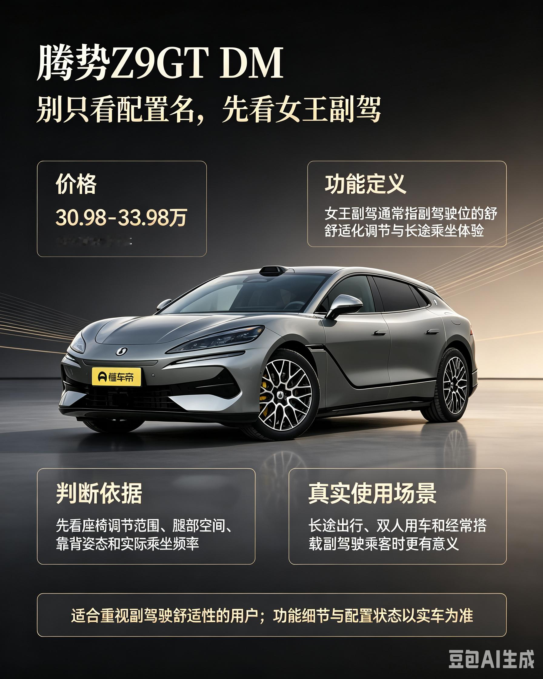 腾势Z9GT DM 先看女王副驾