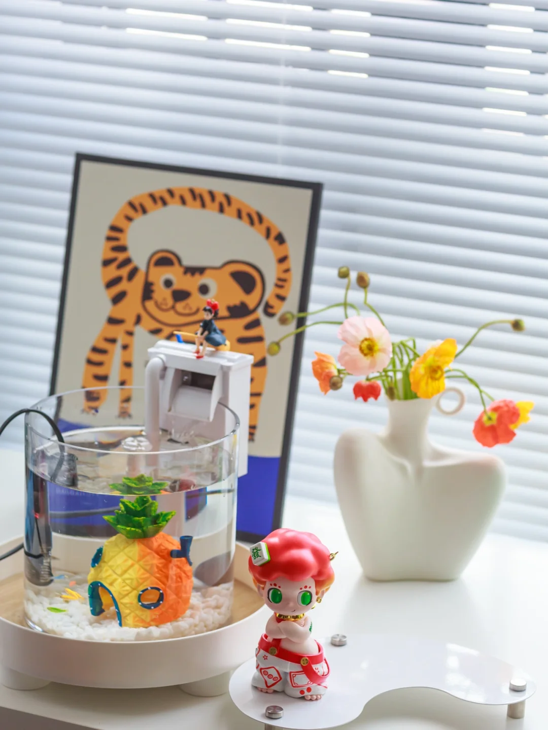 养鱼日记｜给鱼缸加了一个菠萝屋🍍