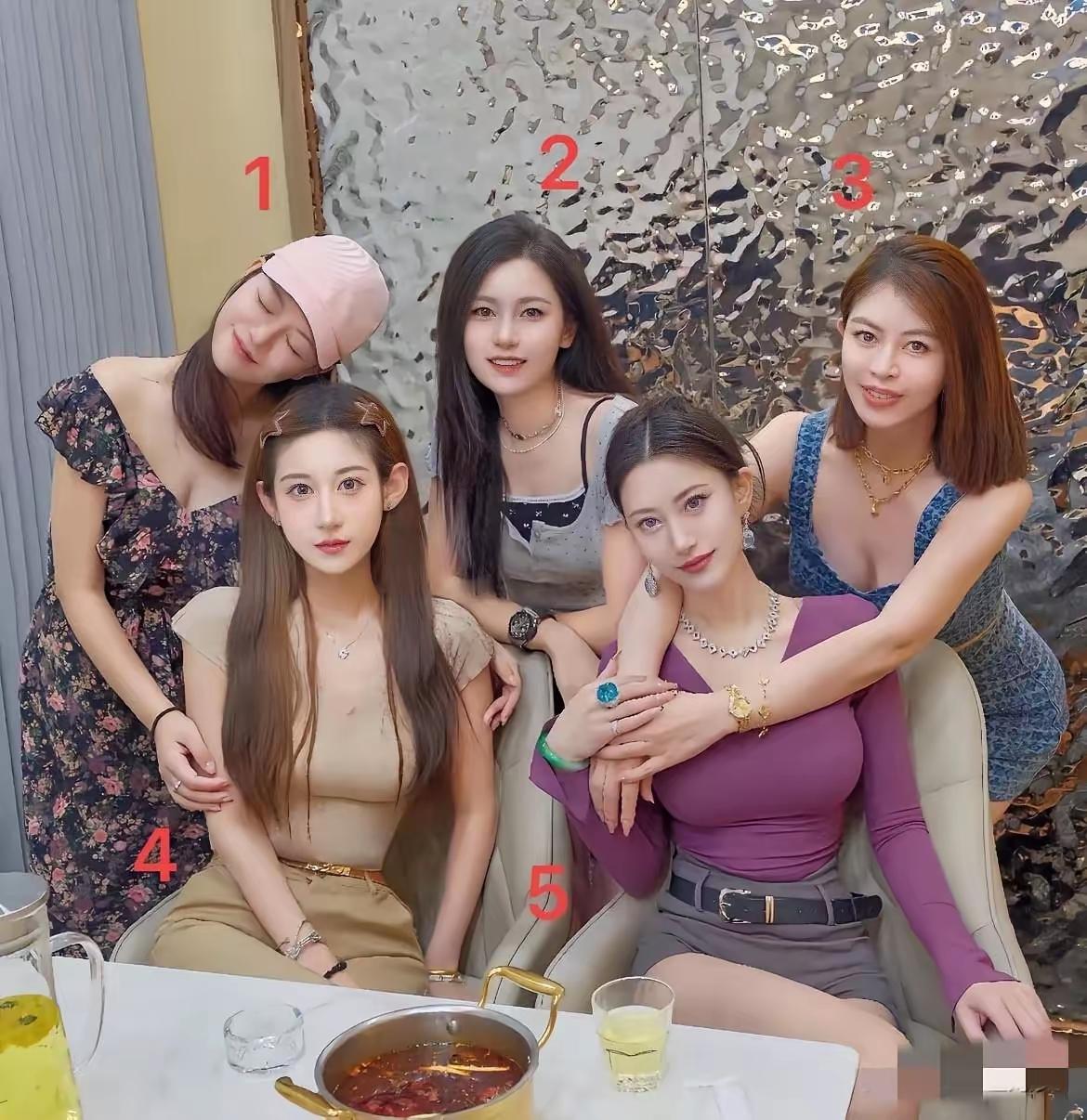 五位美女都同意做你女朋友，你会选择几号