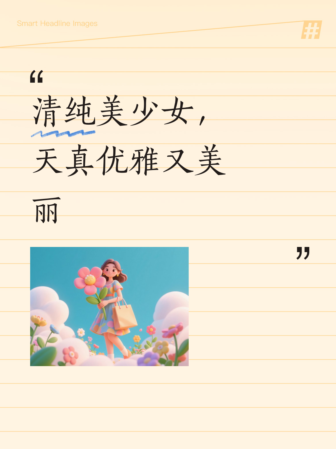 这位清纯美少女真是让人眼前一亮，天真优雅又美丽，情感还十分动人，必须赞...