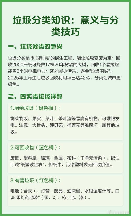 刷到一个关于垃圾分类的科普，才知道以前好多垃圾都扔错了。 
从今天开始，认真学习分类，为地球出一份力。 
小事积累起来就是大事。 
 #环保行动# ​