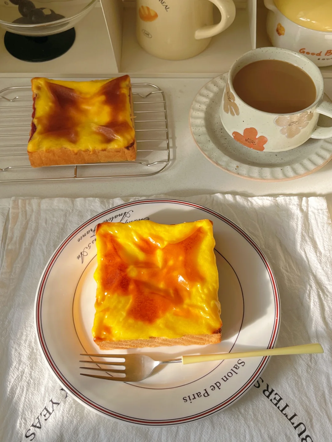 只要10分钟❗️在家做岩烧乳酪吐司馋哭邻居❗️