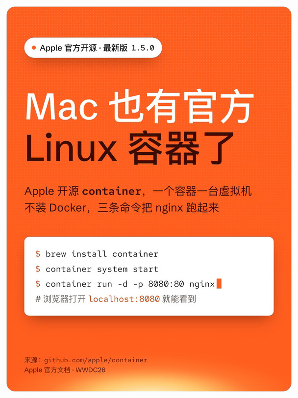 🔥Mac也有官方Linux 容器了