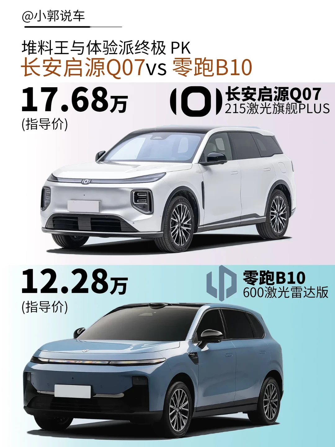 15万级SUV神仙打架｜启源Q07 vs 零跑B10
