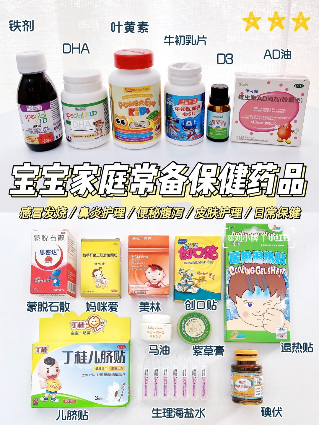 宝宝常备保健药品︱居家必备小药箱💊
