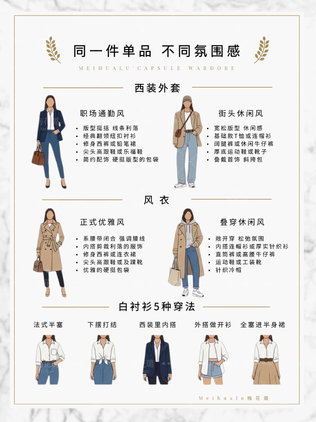 【穿搭技巧】同一件单品不同氛围感穿搭