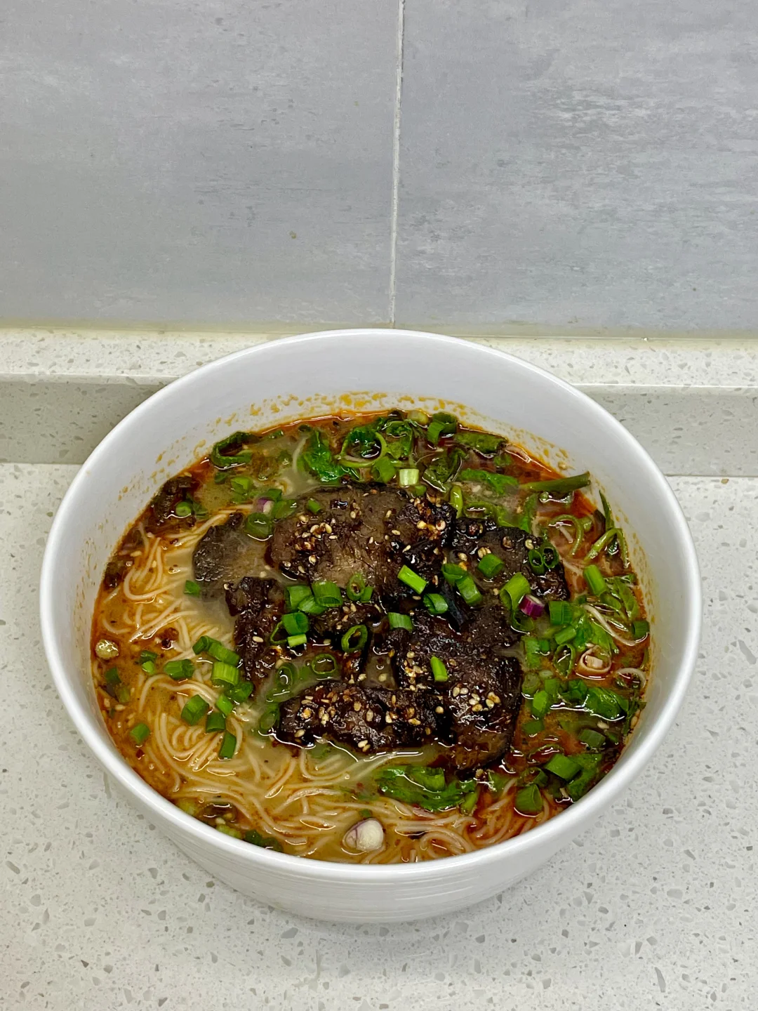 裹满汤汁的香辣牛肉Q米面，附详细做法～