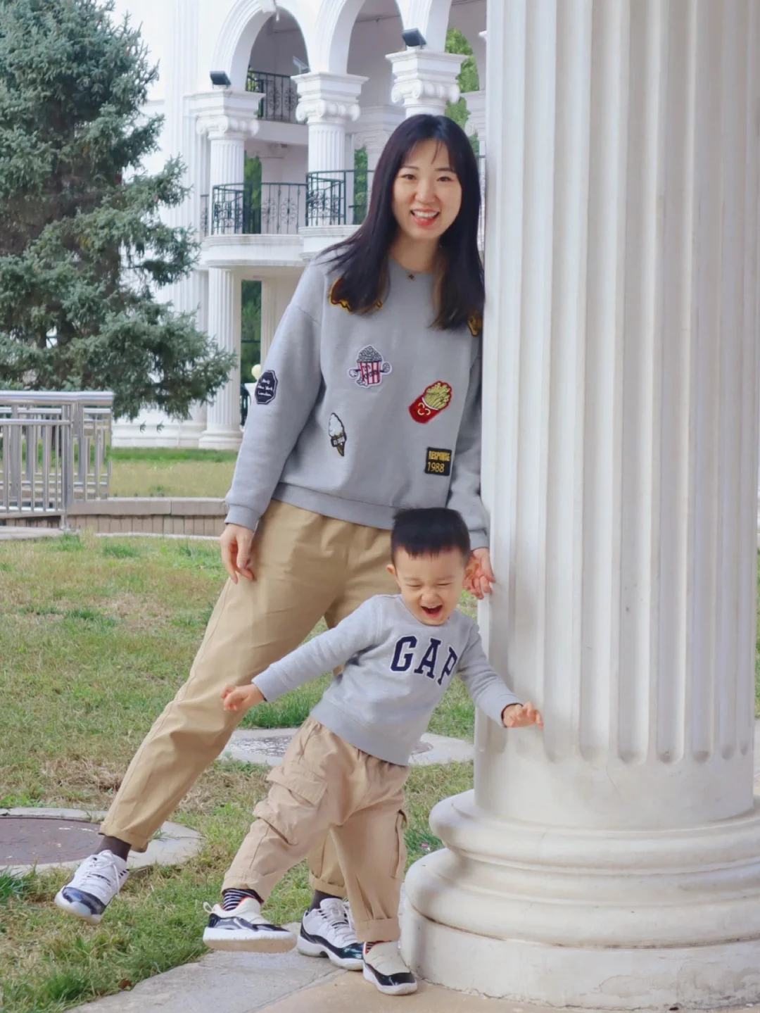 亲子穿搭|不想打扮❗️舒舒服服～去遛弯❗️