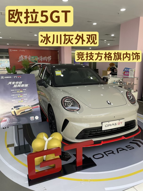 欧拉5GT｜冰川灰搭配经济方格旗内饰
