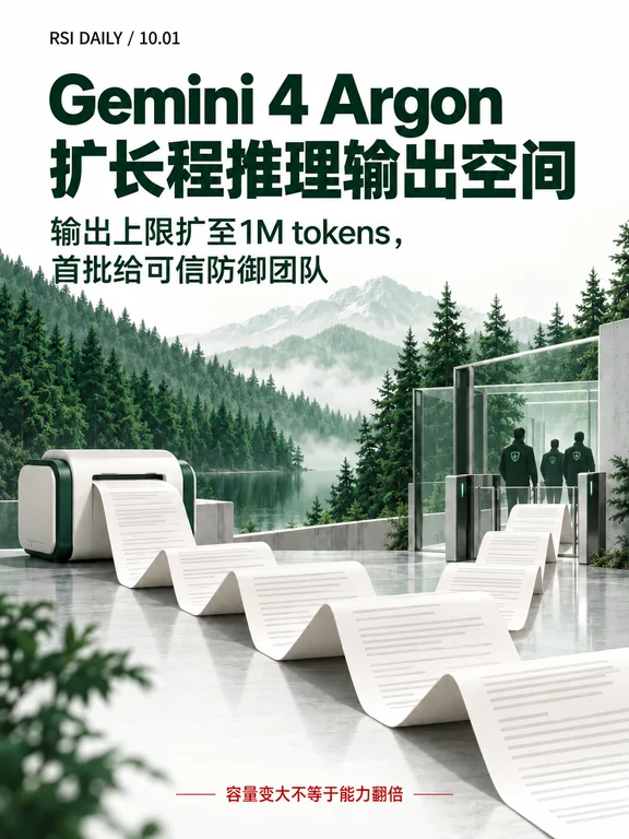 Gemini 4 Argon输出上限扩至1M tokens