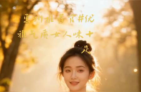 惠州推荐官：优雅气质女人味+。 晨光穿透树林，空灵天地间，一位少女缓缓...