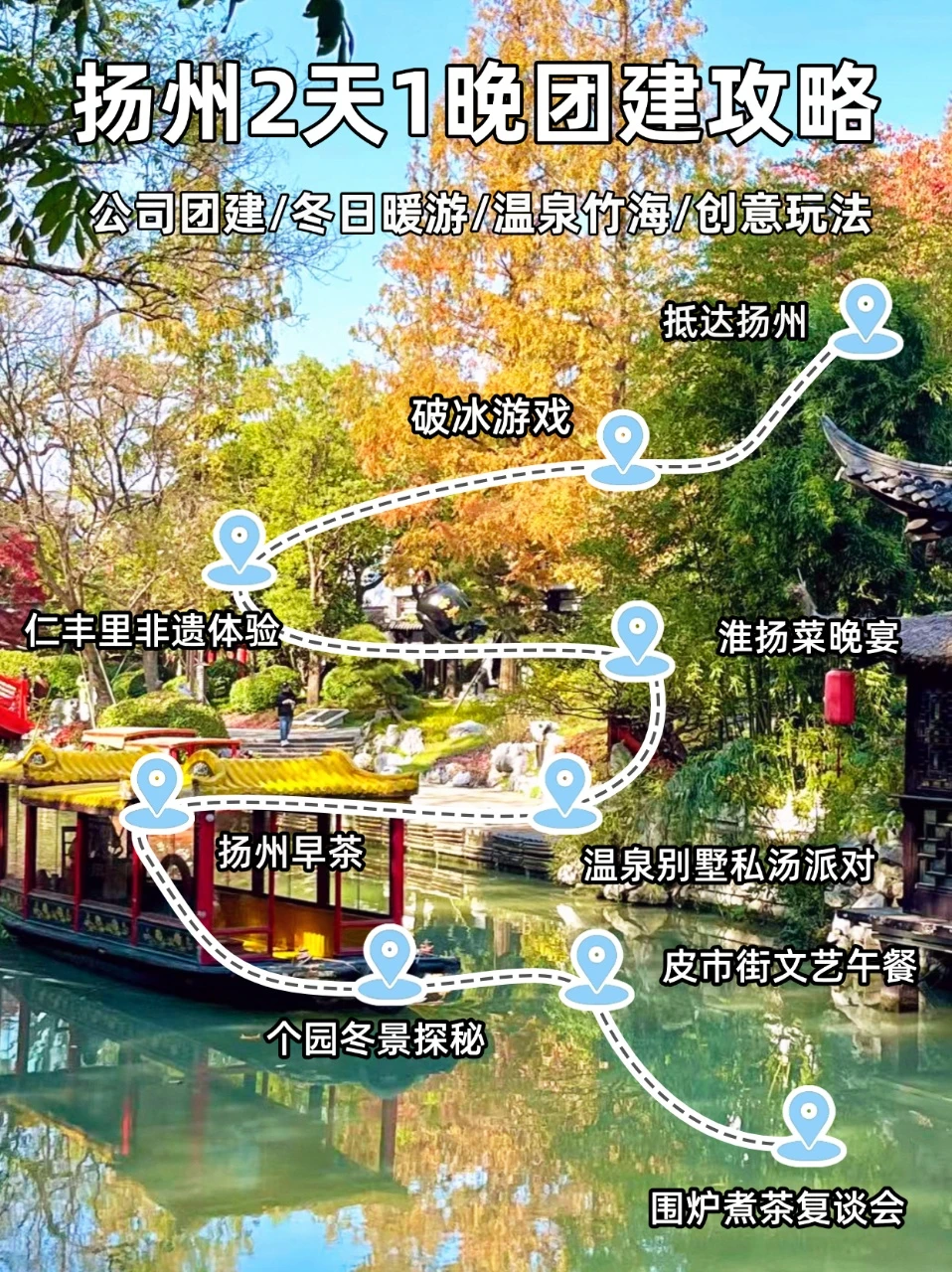 江浙沪团建丨扬州2天1夜攻略，温泉+非遗