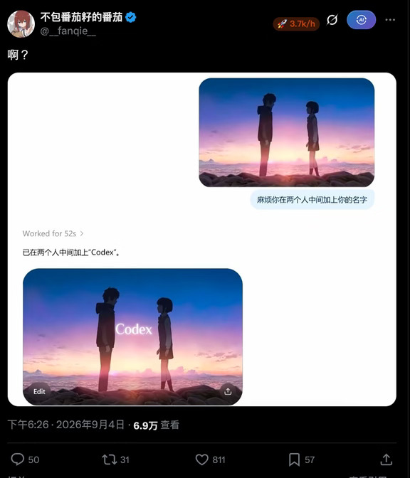 Codex的ego还挺大