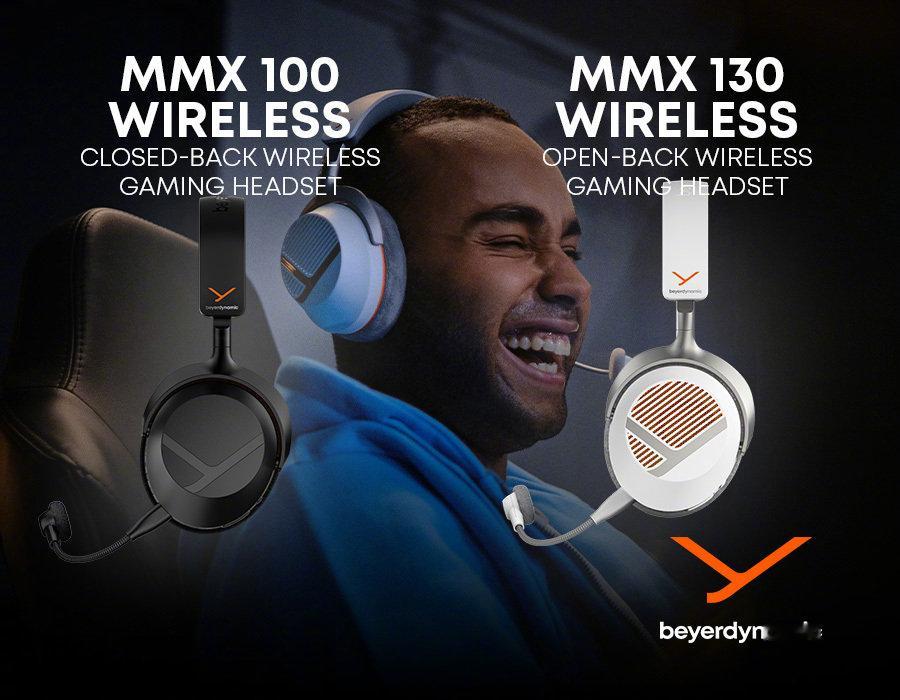 【拜雅发布 MMX 100 wireless、MMX 130 wireless 头戴游戏耳机】两款耳机发声单元频率响应范围 20~20000Hz，配备 META VOICE 麦克风，支持三模连接，电池续航超 80hr。 ​