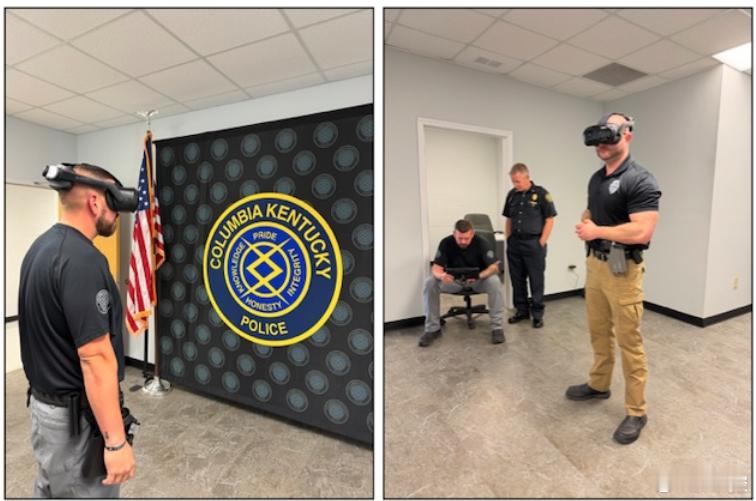 #VR# 【哥伦比亚警察局引入Axon VR系统，借助虚拟仿真开展警员执法实训】

近日，哥伦比亚警察局将 Axon VR Training 虚拟现实训练系统投入警务培训体系，利用沉浸式仿真场景锤炼警员综合业务素养，重点训练现场决策、沟通技巧、冲突缓和与危机处置能力，强化警员在高压执法环境下的处置水平。

Axon  ​