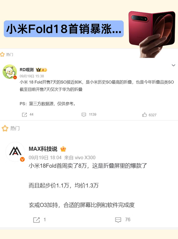 小米18Fold首销卖爆了？