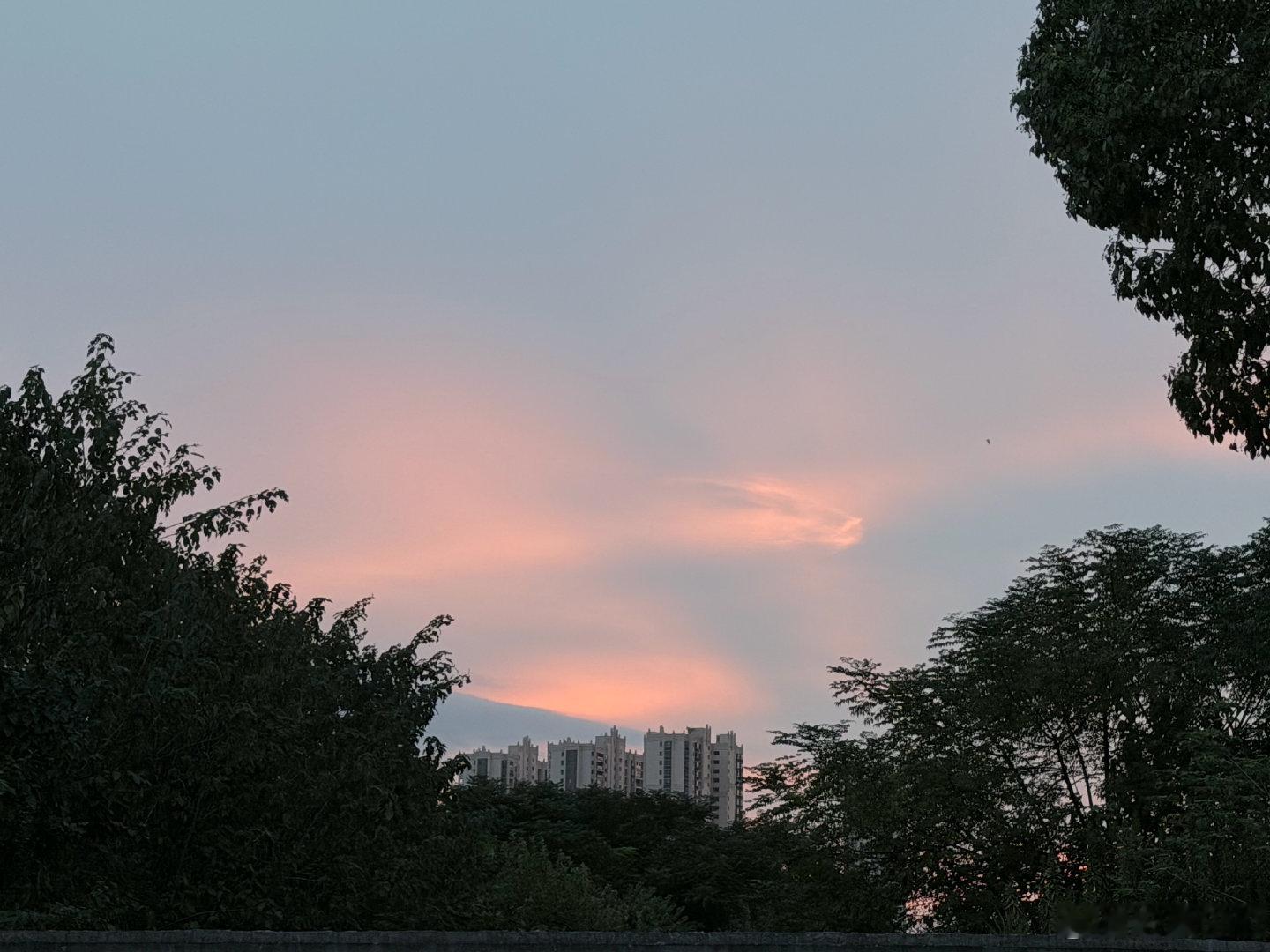 这片晚霞，让我想起老家的那片天。 ​