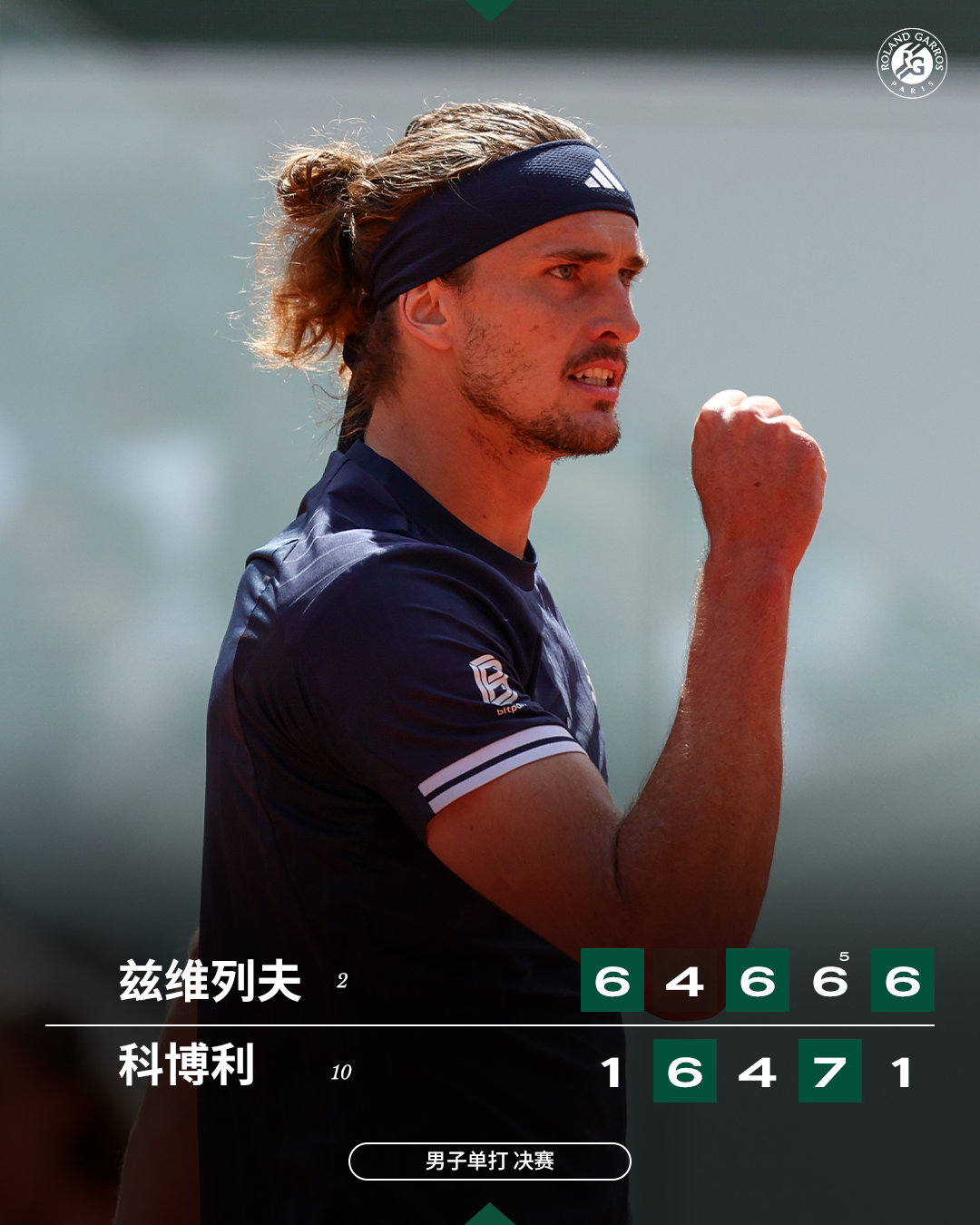 圆梦时刻 🏆 兹维列夫首夺大满贯冠军  男单决赛，2号种子兹维列夫历...