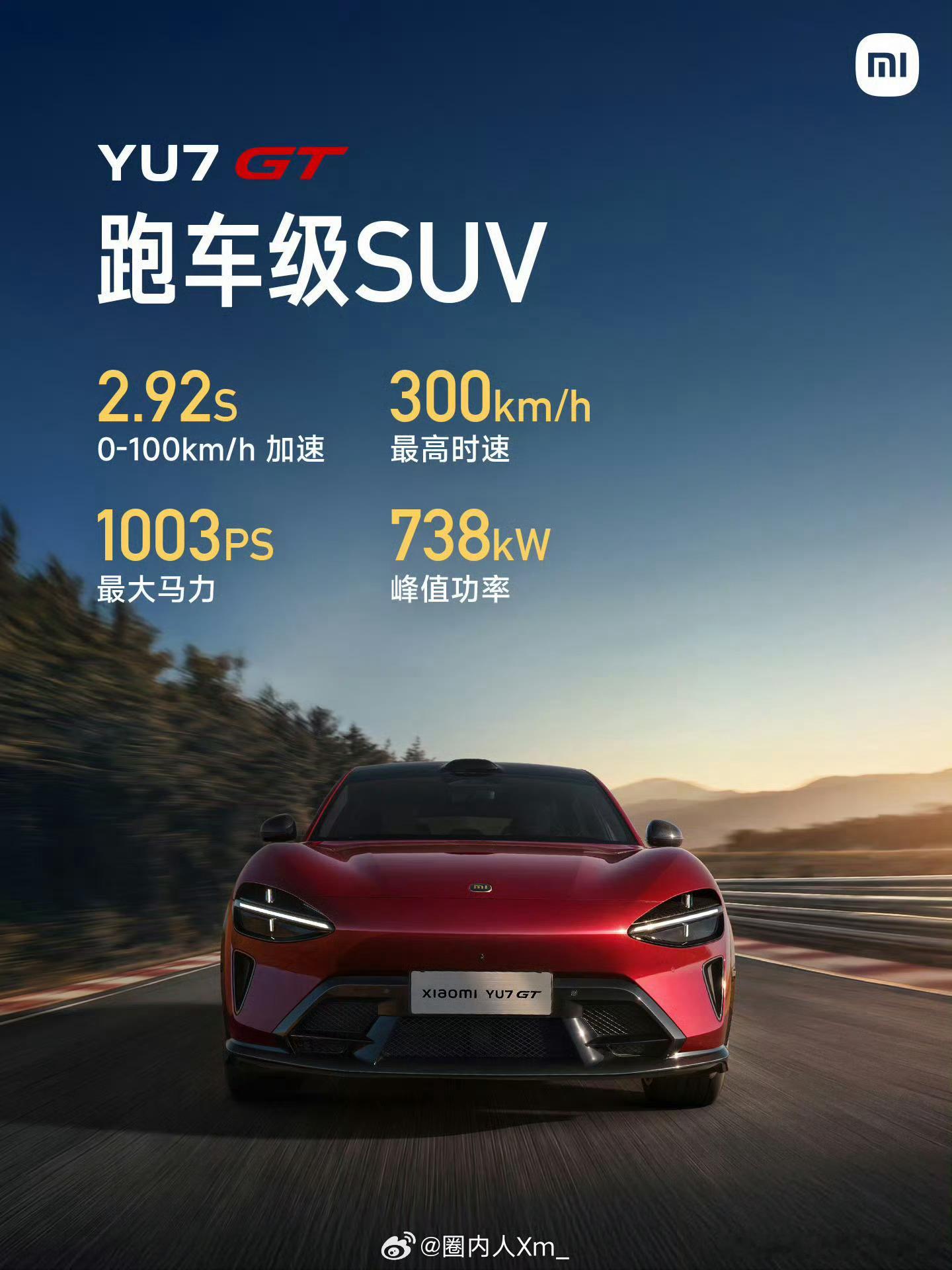 小米Yu7GT纽北最速量产SUV，任周灿加本地车手，雄居前二千匹马力...