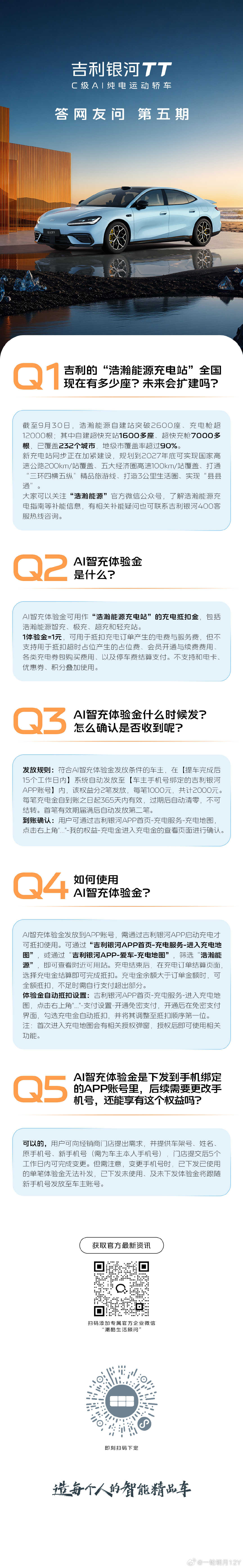 吉利银河TT 答网友问 第五期 ​