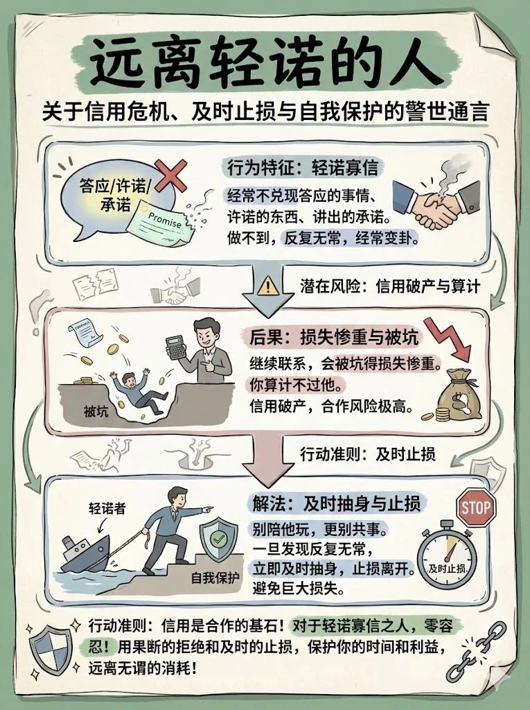 💥远离轻诺的人！你的时间和钱经不起消耗