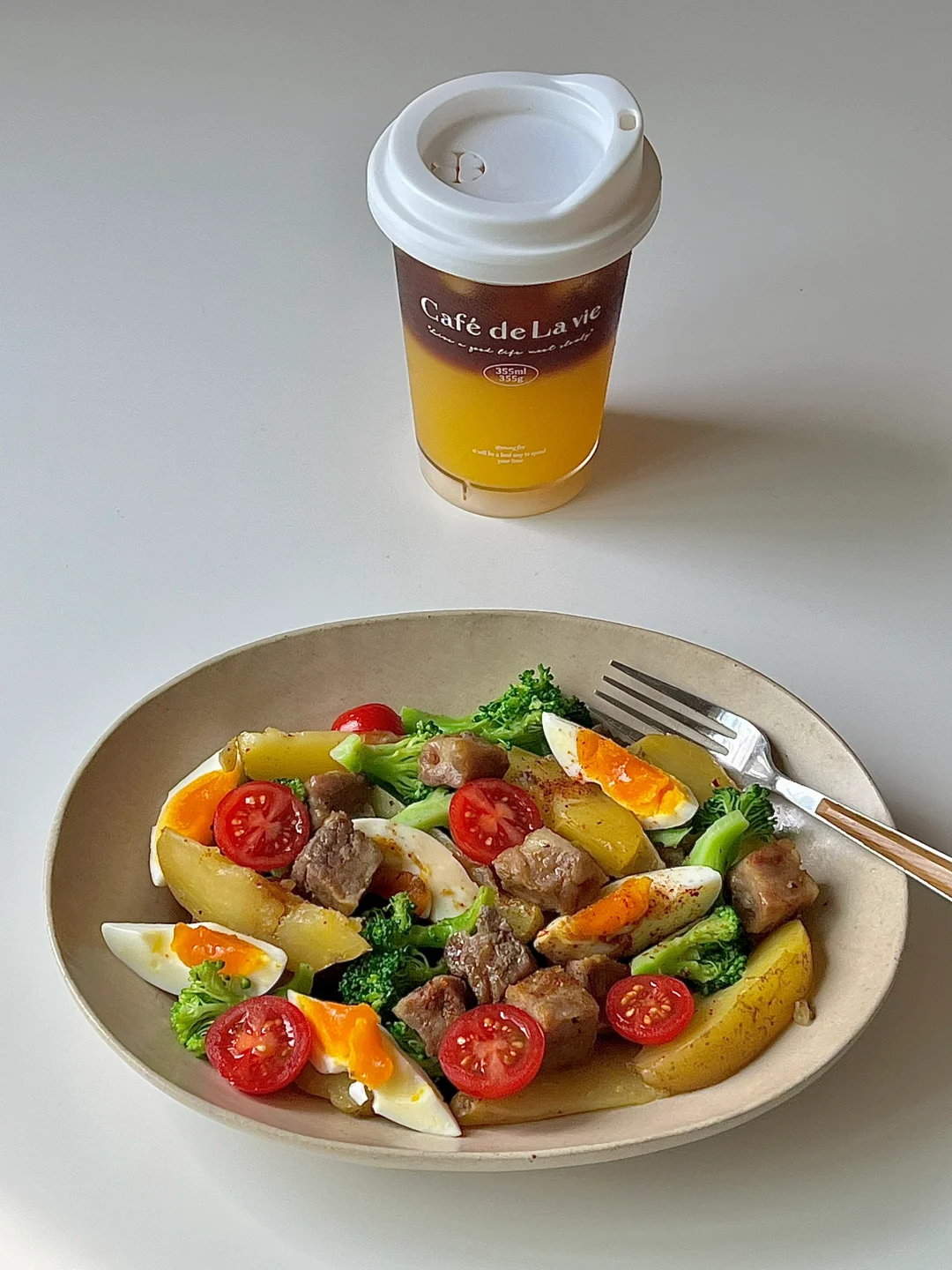 ☀️工作日早餐｜10分钟低卡牛肉土豆沙拉🥗