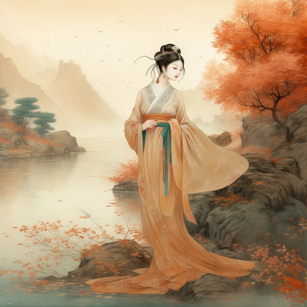 用AI画古诗词：湘夫人