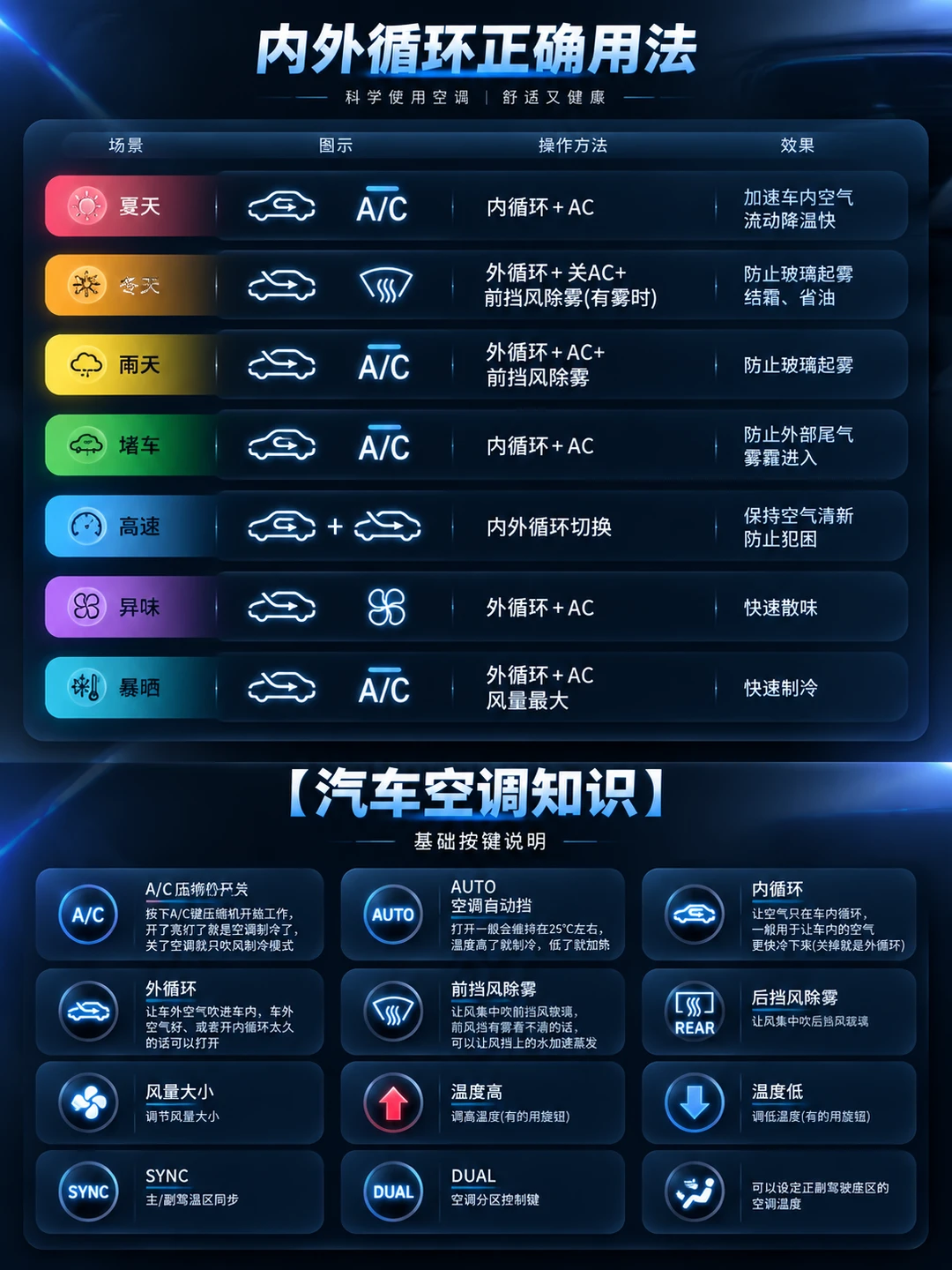 车空调内循环乱用很危险🚗