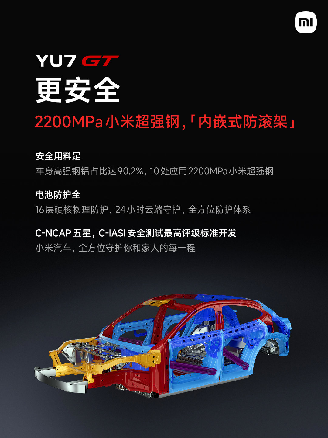 YU7 GT 依然出众。
更强性能，更强底盘，
更豪华，更安全，更好看。
与每一位驾驶者，一起强大。
#小米汽车##小米YU7GT# ​