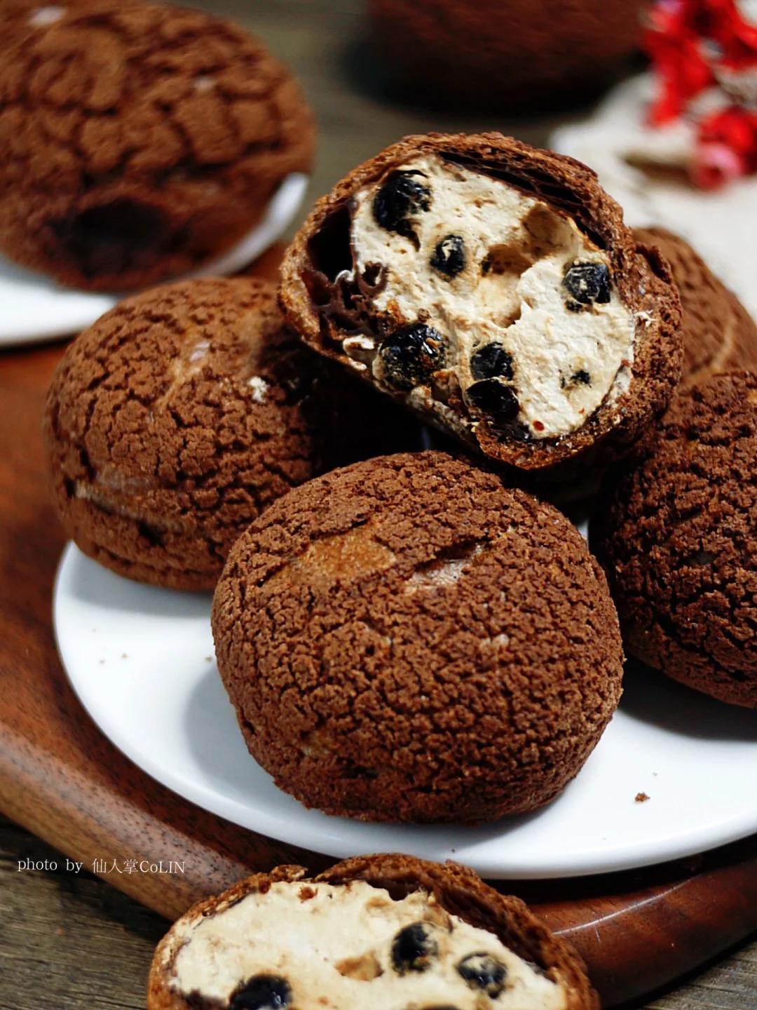 黑糖珍珠巧克力酥皮泡芙丨一口爆浆❗️零失败