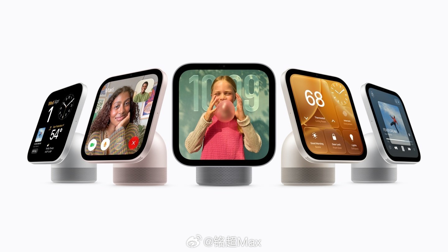 带屏中枢这个品类吧，就没见哪家设计的好看过。苹果这个 HomeView ，实话讲也挺抽象的…… 

#苹果发布三款智能家居产品# ​