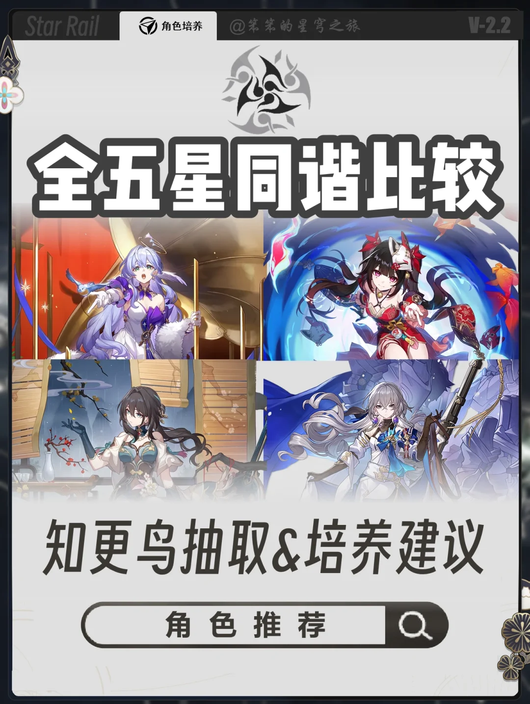 知更鸟培养&五星同谐抽取建议来啦
