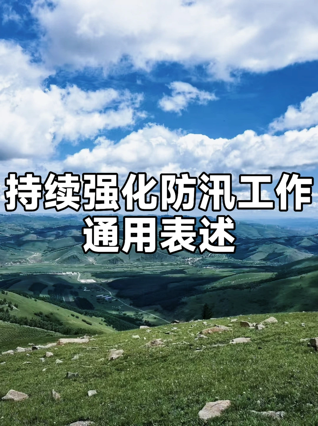 体制内：持续强化防汛工作通用表述