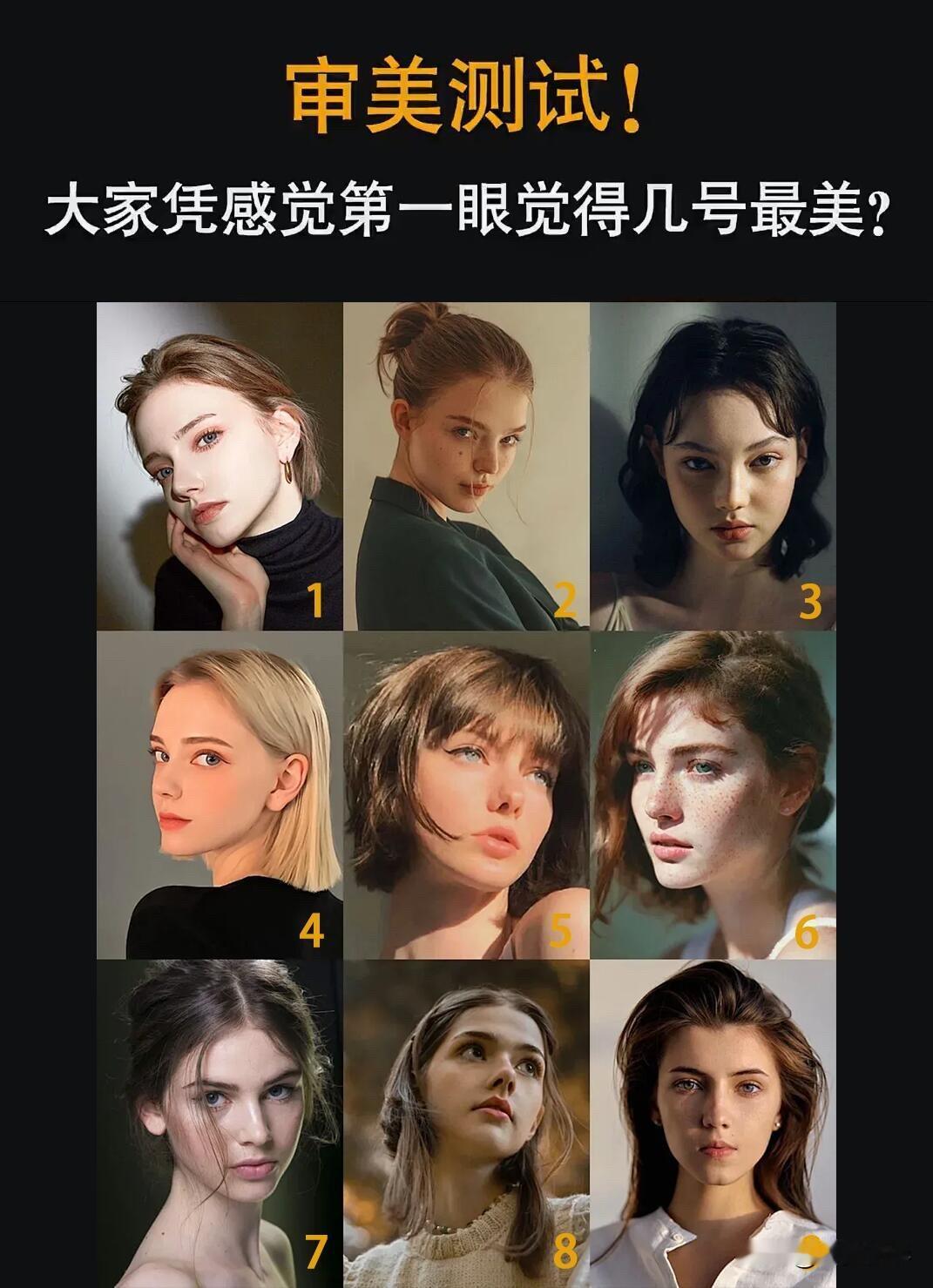 第一眼几号最美？审美…