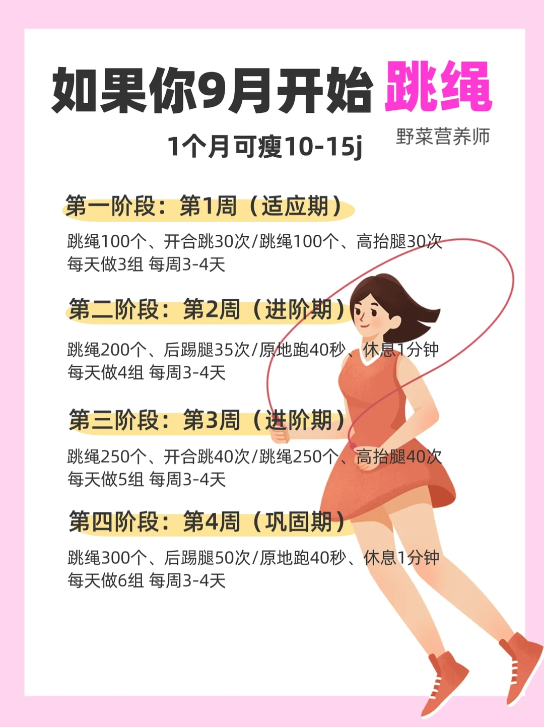 跳绳30天不信你还不瘦🔥9月跳绳指南