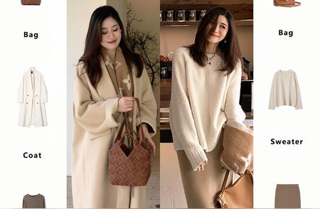 2025年冬季时尚穿搭 第一套：白色贵妇系列，时尚高级品味，简约大气...