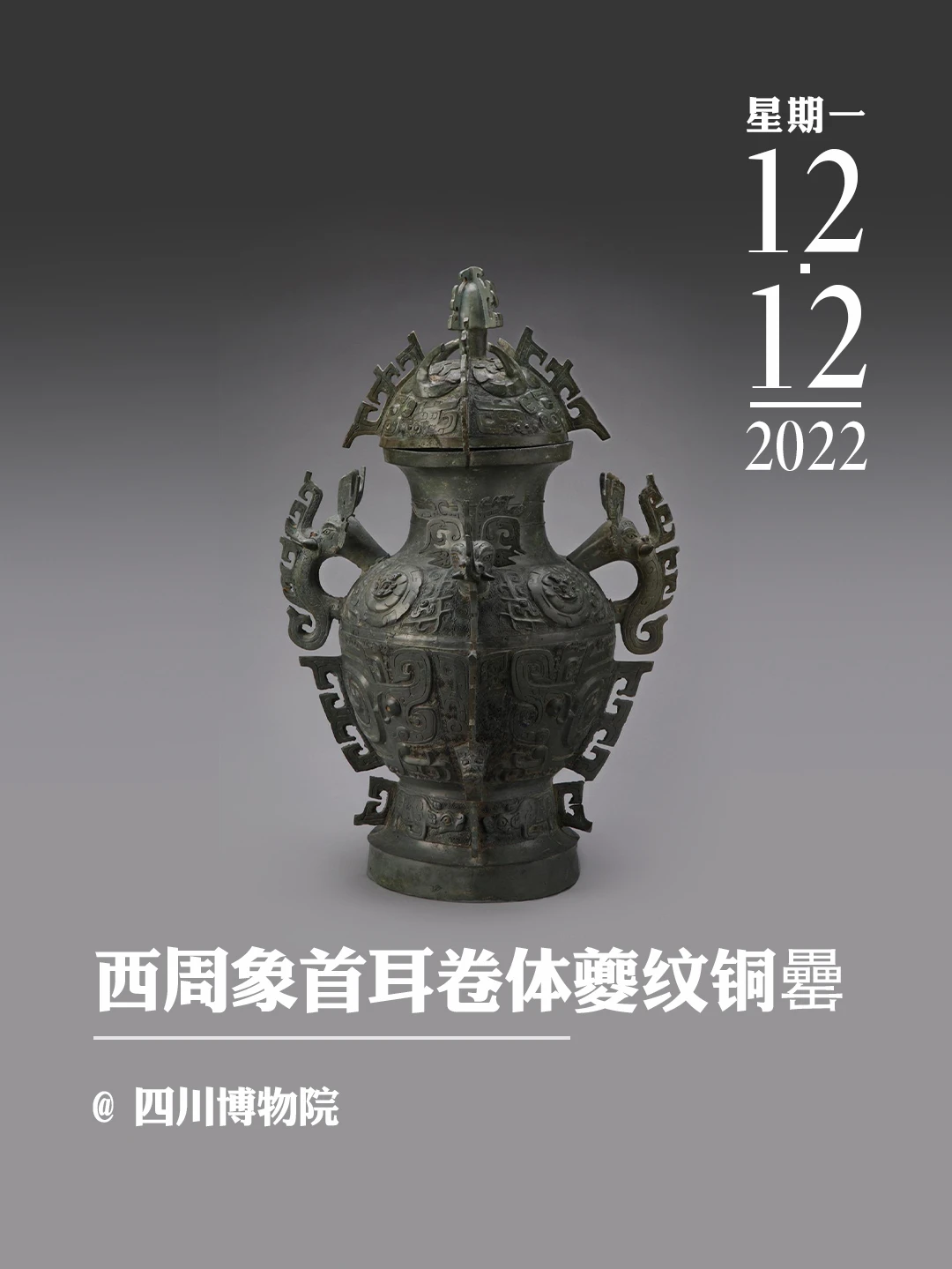 文物会说话 | 西周象首耳卷体夔纹铜罍