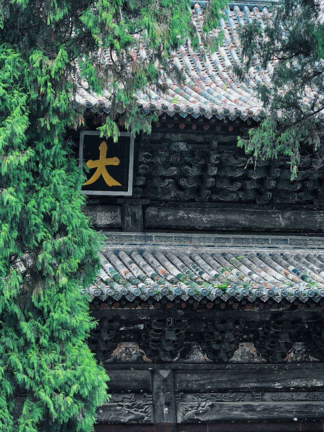 下午看了四川古建天花板，平武县的报恩寺。全部都是楠木，而且很多金丝楠木建的，最重要的地方是千年的金丝楠木。榫卯结构，寺院距今600年左右。建筑，壁画，塑像都很不错。不亚于山西。平武县人很少，可能只有几万人？但街道极其干净。一尘不染。讲解说她这里之前还是贫困县，现在去九寨沟都停下来去看报恩寺。通了高速，好了很多。有古建，还有熊猫野生的基地，财政投入增加了很多。建造者王玺只是一个六品。付出很巨大。也冒了很大风险。 图3，4，这个转经轮，重达一万斤，但可以用两手一推，就能转动起来。现在也可以转，只是为了保护不让碰了。