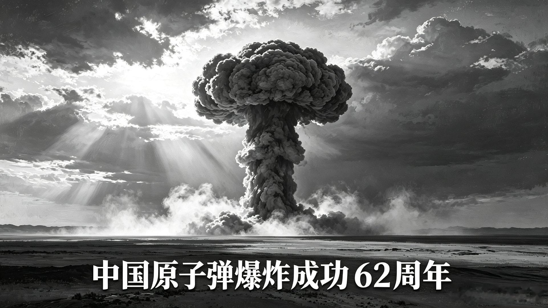 致敬！#一声东方巨响震惊世界##我国原子弹爆炸成功62周年# 

  大漠惊雷震九寰，蘑菇云起壮河山。

  当年一声东方响，永护神州万里安。 ​