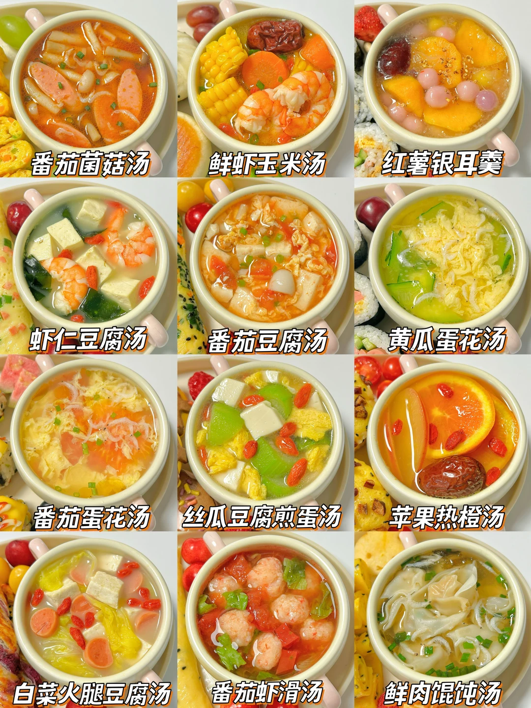 12款营养汤合集‼️10分钟搞定.鲜掉眉毛~