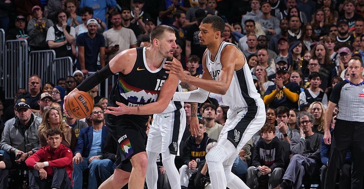 马刺加时惜败掘金，11连胜被终结，文班约基奇上演巅峰对决  今日NBA...