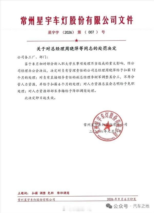 第一时间不处理，闹大了才当事儿处理[黑线] ​​​​

 
#星宇车灯处罚公告# ​