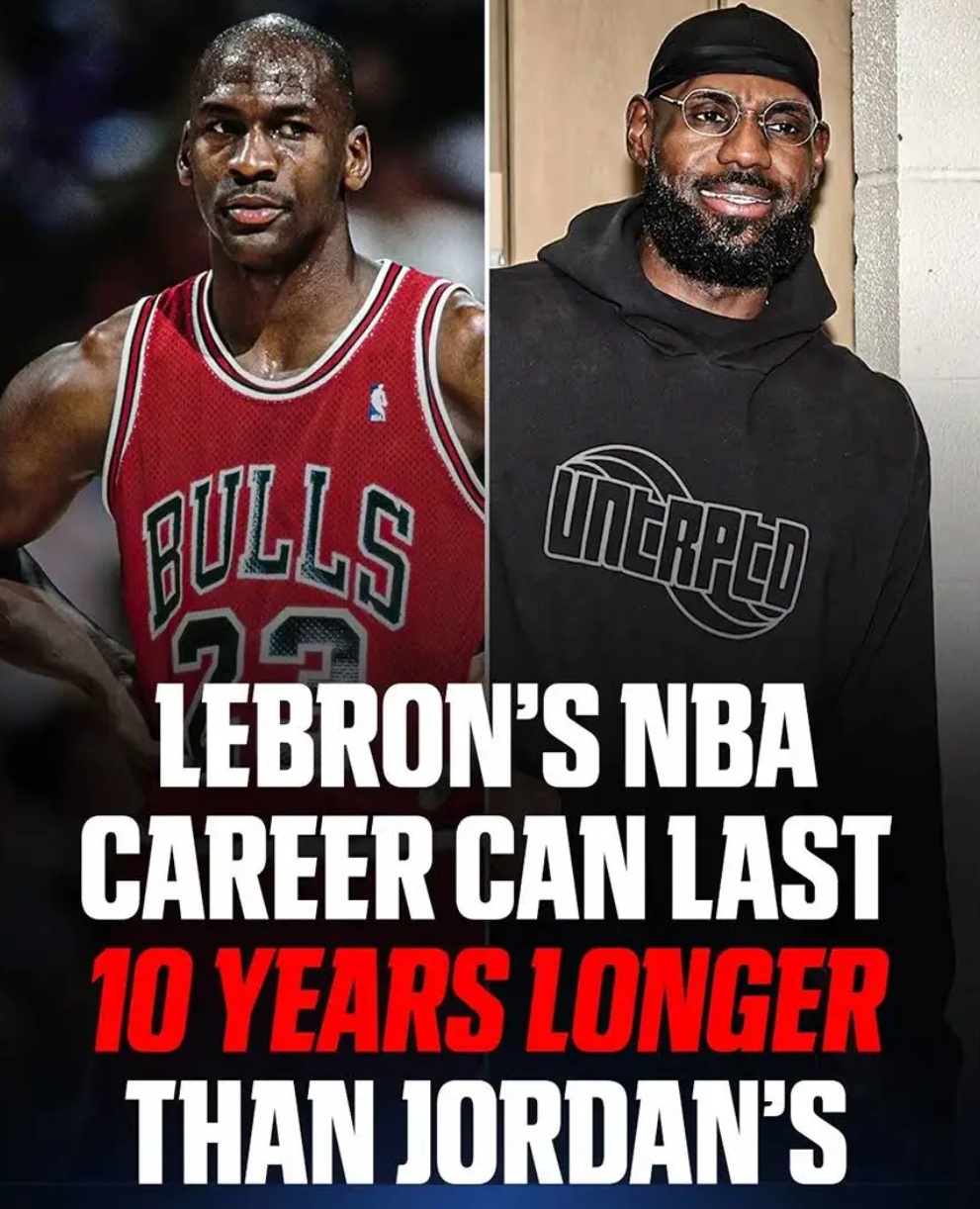 ESPN：詹姆斯无法像乔丹6冠不败，但生涯长度却或能多出10年   N...