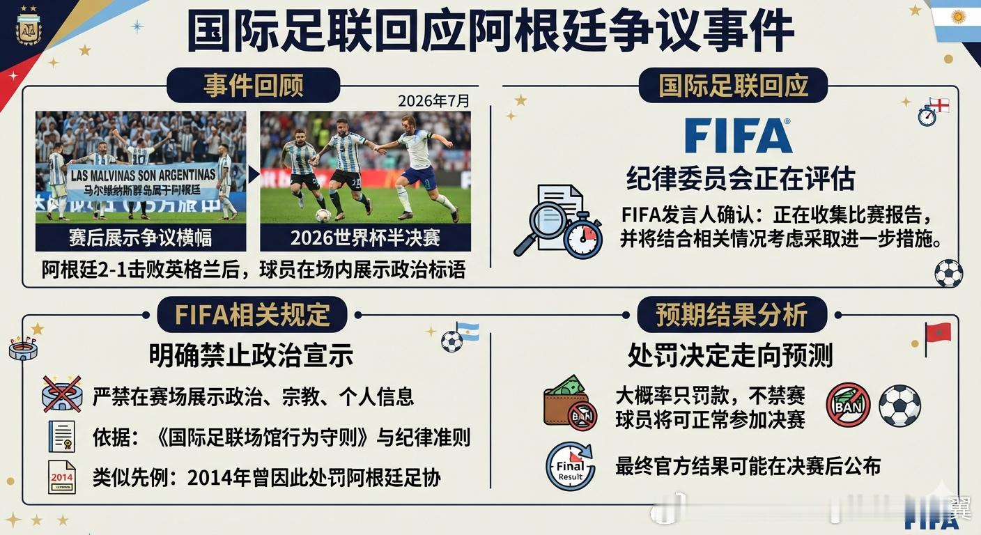 国际足联官方已正式回应，目前其独立纪律委员会正在评估比赛报告，并会结合...