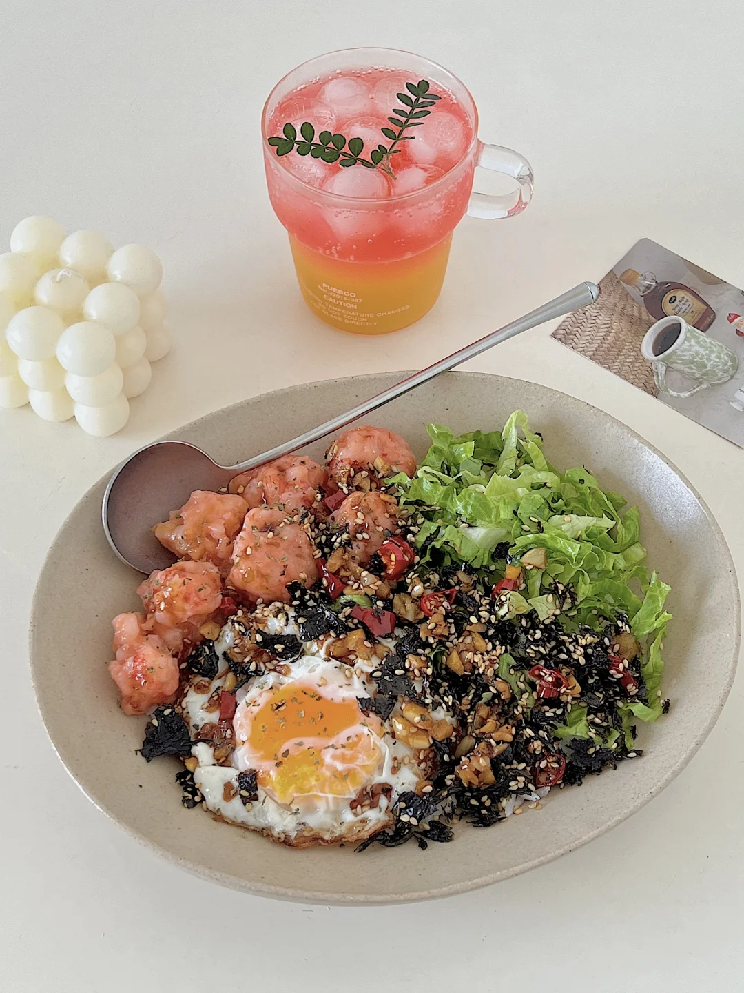 普通人的减脂餐｜这碗虾滑拌饭香迷糊了✨