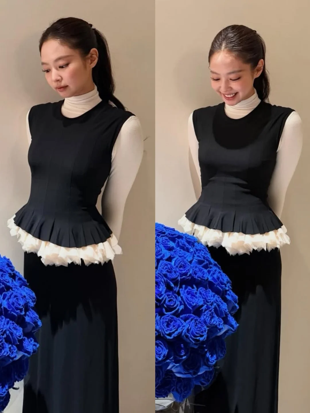 Jennie生日穿搭，好优雅的妮！